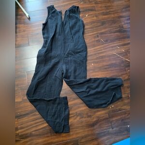 Universal Thread Textured Black Jumpsuit